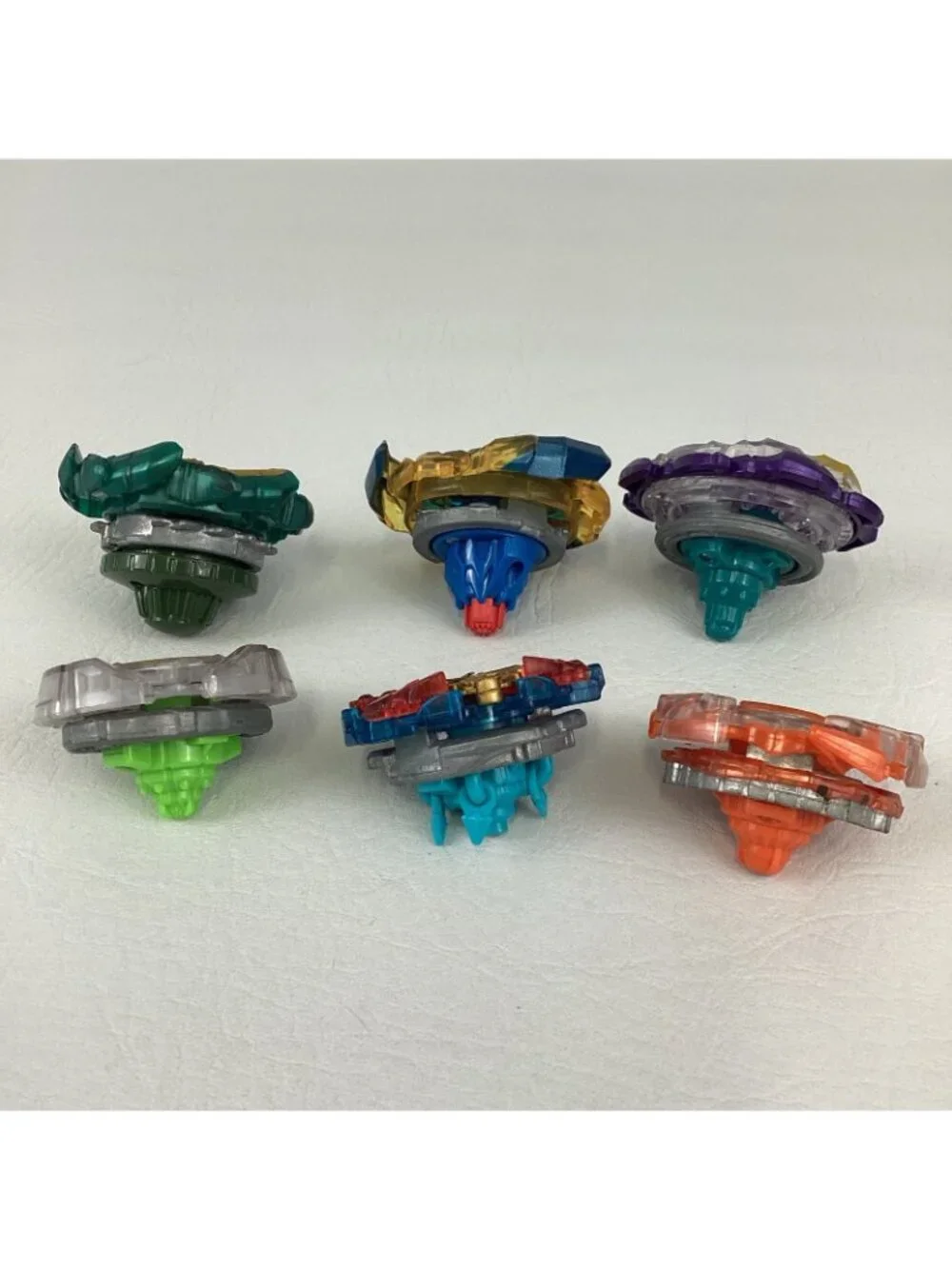 Beyblade Burst Bundle 6 Spinning Top Toys Launchers Ripcords Complete Lot Hasbro